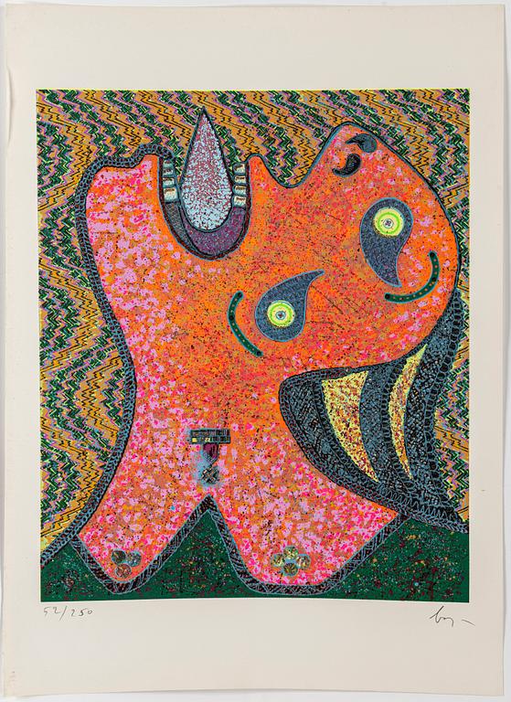 ENRICO BAJ, 10 silkescreens with application, "Baj chez Baj", signed and numbered 52/250.