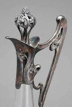 KARAFF, vitmetall, WMF, jugend, 1900-talets början.