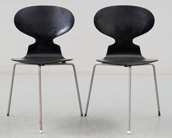 STOLAR, 2 st, "Myran", Arne Jacobsen, Fritz Hansen, 1950-tal.