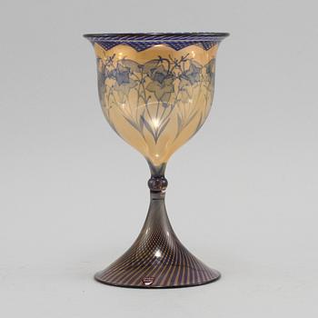 POKAL, glas, Eva Englund, signerad, 1980-tal.