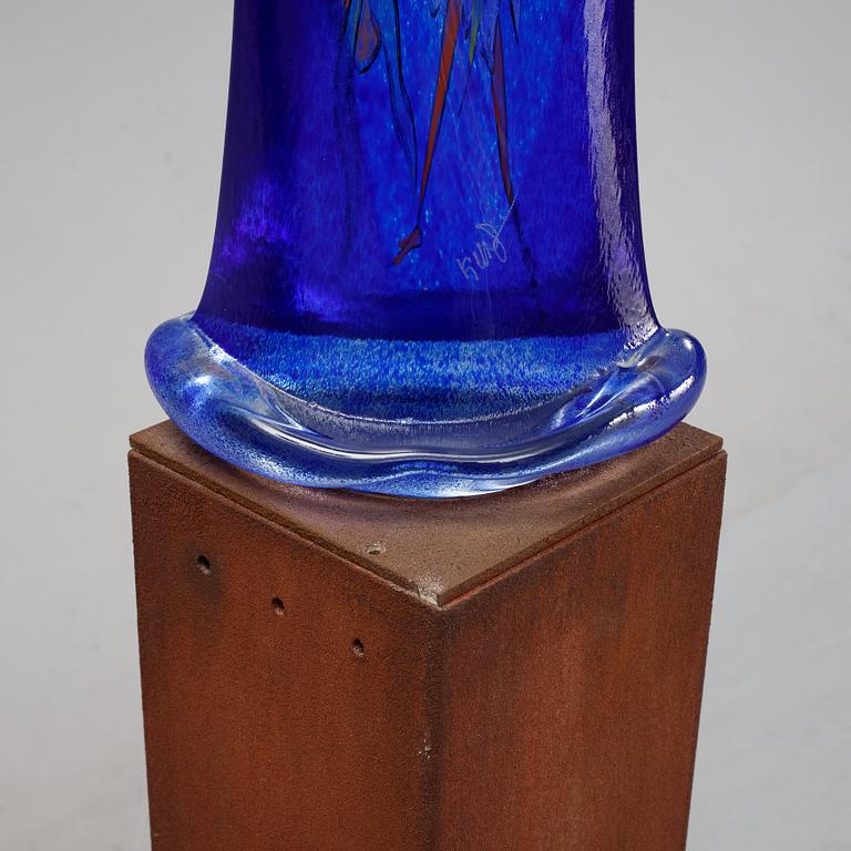 Kjell Engman, skulptur, unik, signerad. Kosta Boda.