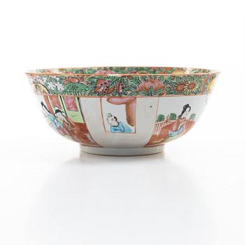Fat och skål, porslin, Kanton, Kina, Qingdynastin, 1800-tal.