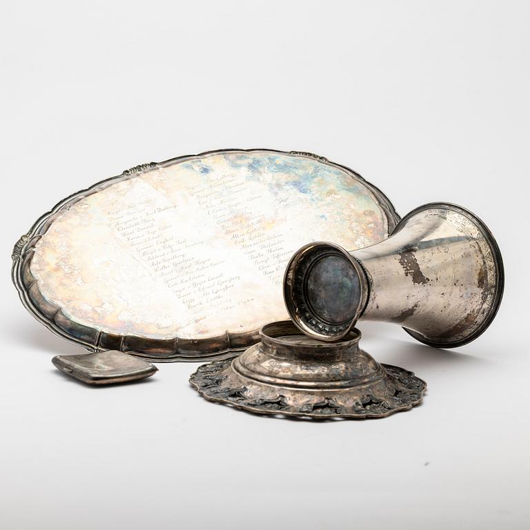 Various silver, 4 pieces, 20th century.