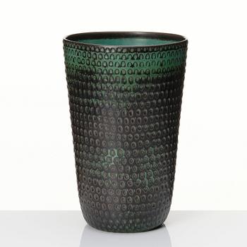 Stig Lindberg, a stoneware vase, Gustavsberg studio, Sweden 1961.