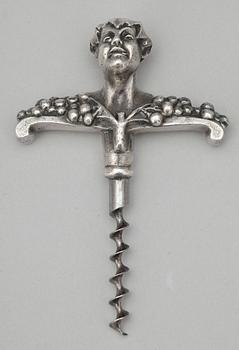 KORKSKRUV, vitmetall, Johan Runer, sign o dat 1923.