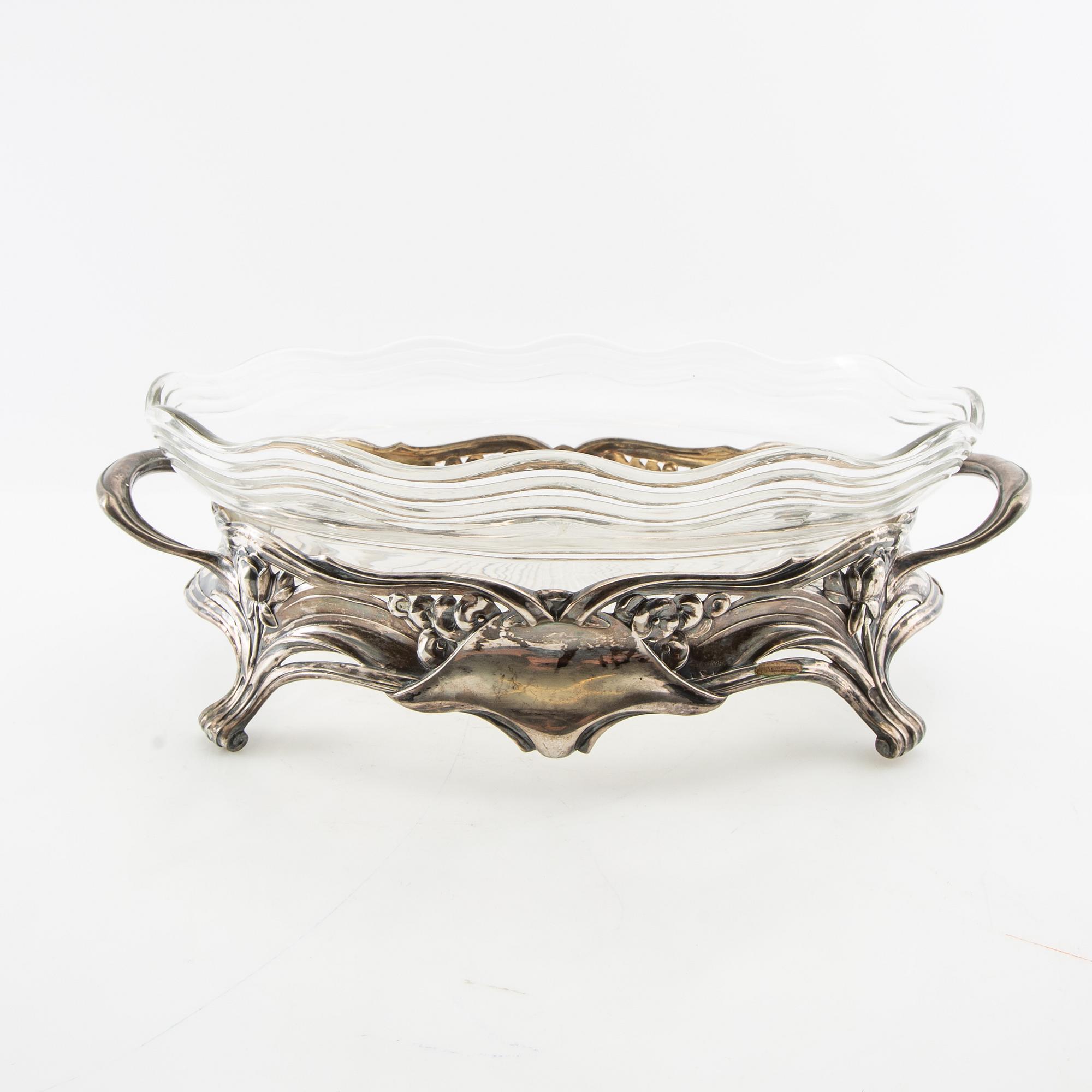 Jardinière Jugend silverplate, 1910s.