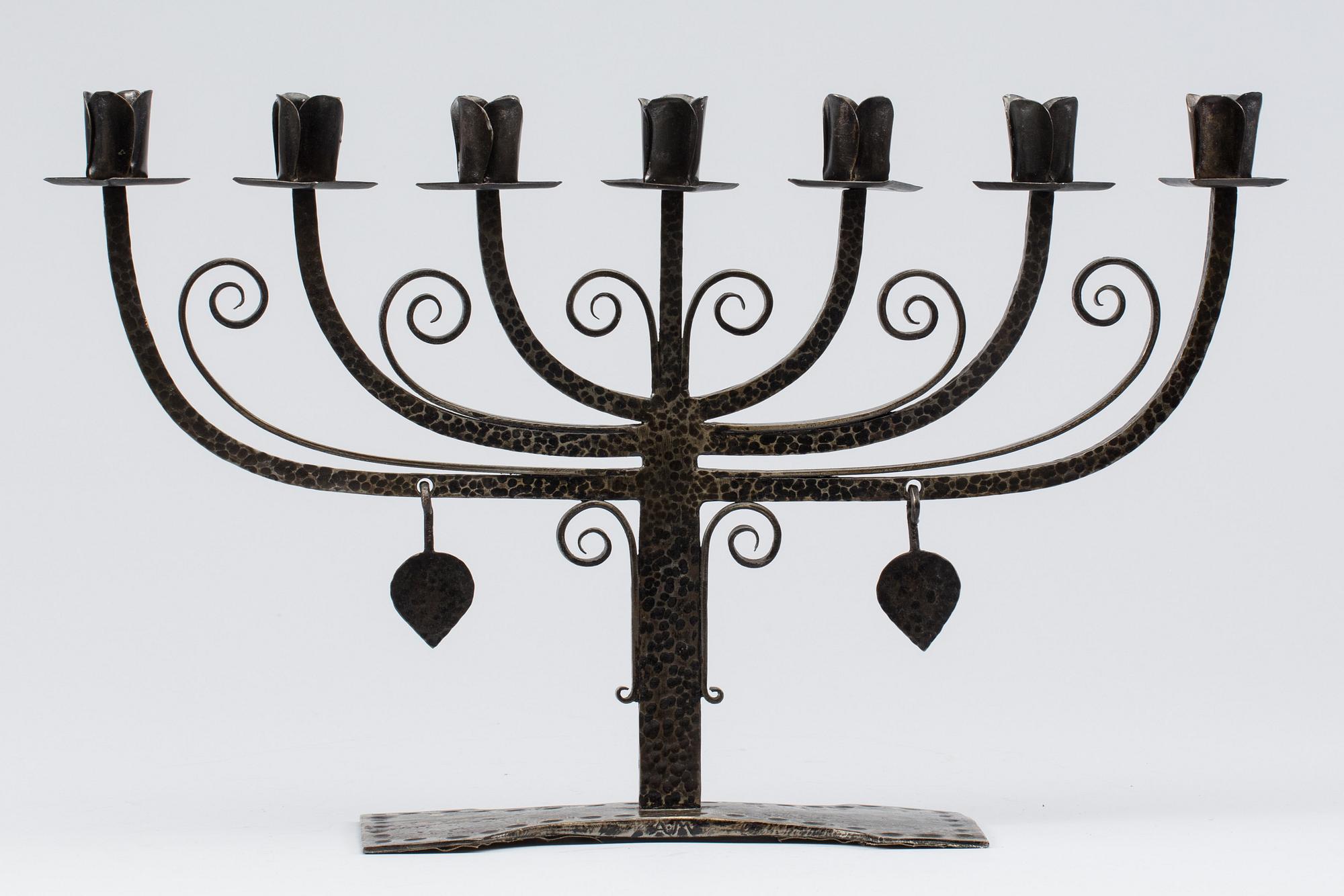 LJUSSTAKE, smidesjärn, märk AM 1936.