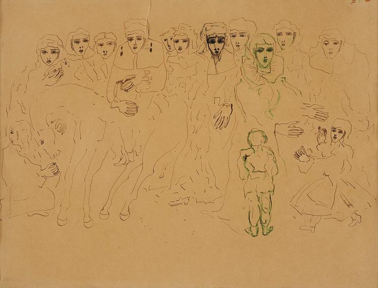 Carl Fredrik Hill, Figures and horse.