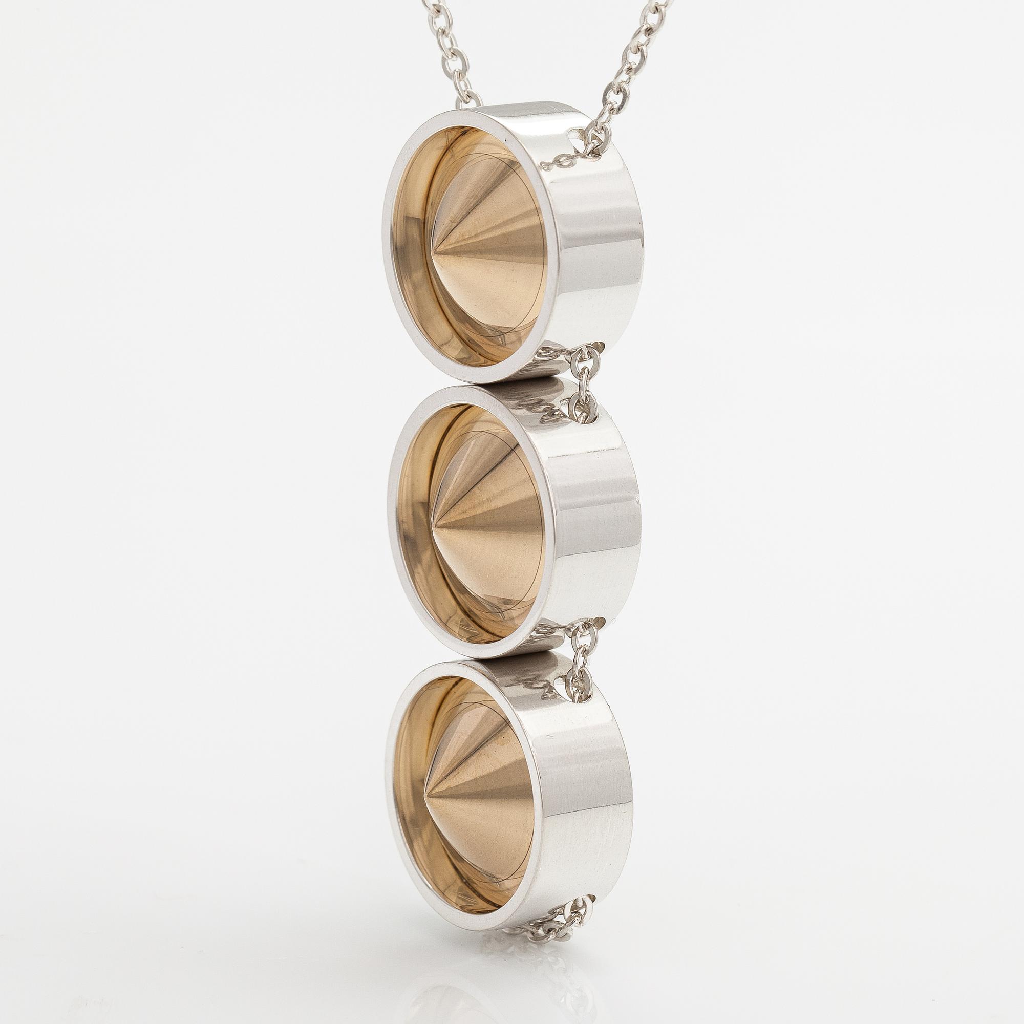 Elis Kauppi, A silver necklace with gilded parts. Kupittaan kulta, Turku 1965.