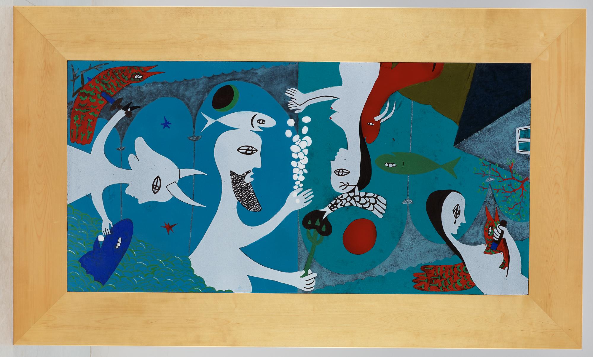 EGON MÖLLER-NIELSEN, soffbord med emaljskiva, 1951.