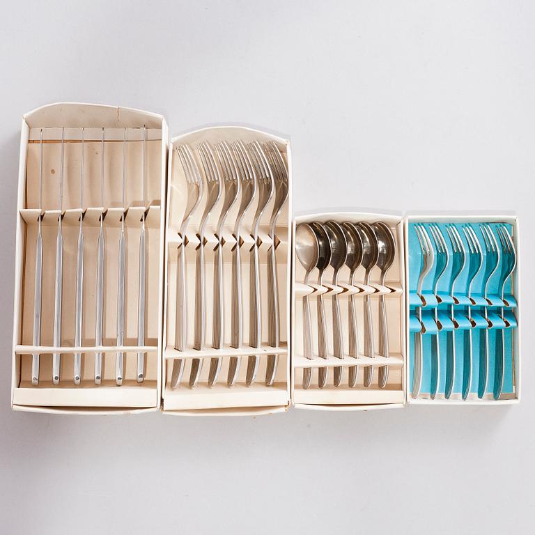 KAJ FRANCK, A 24-piece Set of Scandia Stainless Steel Flatware by Sorsakoski / Hackman.