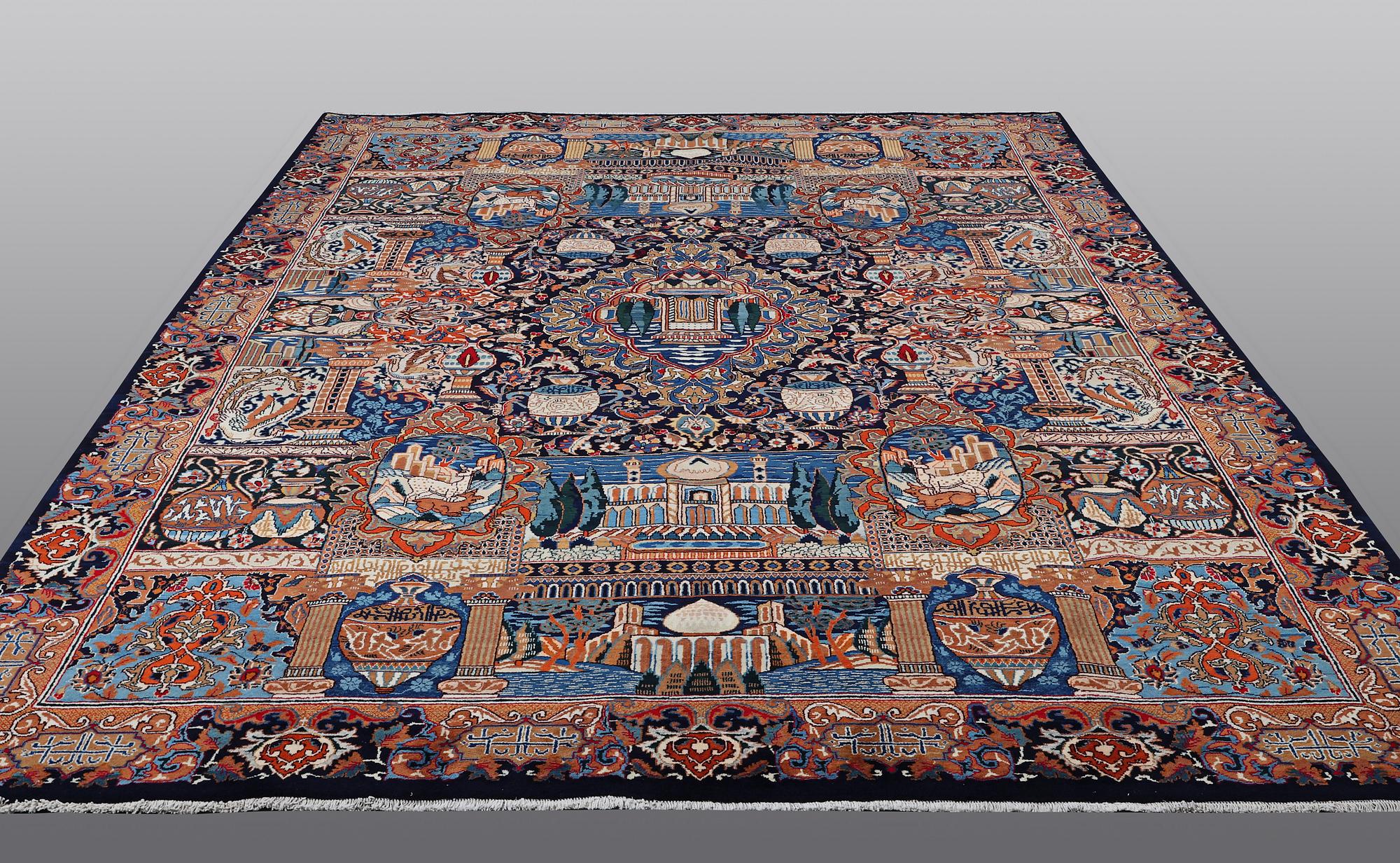 A carpet, Kashmar, 356 x 254 cm.