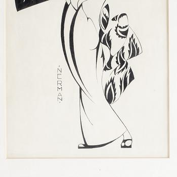 Einar Nerman, ink, signed.