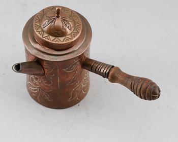 CHOKLADKANNA, koppar, 1800-tal.