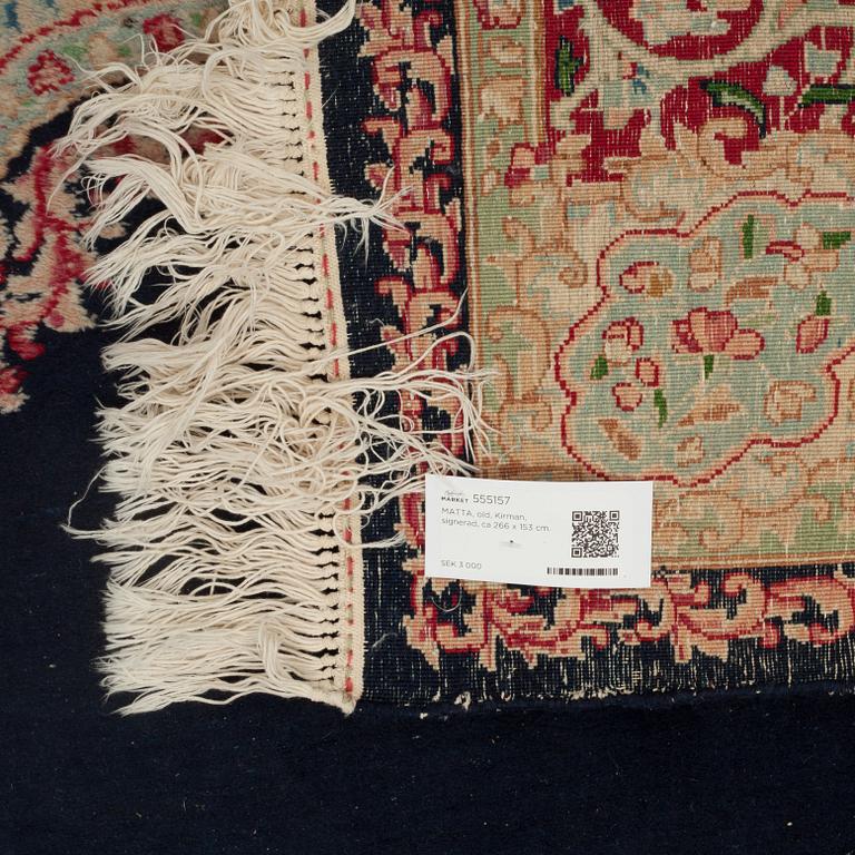MATTA, old, Kirman, signerad, ca 266 x 153 cm.