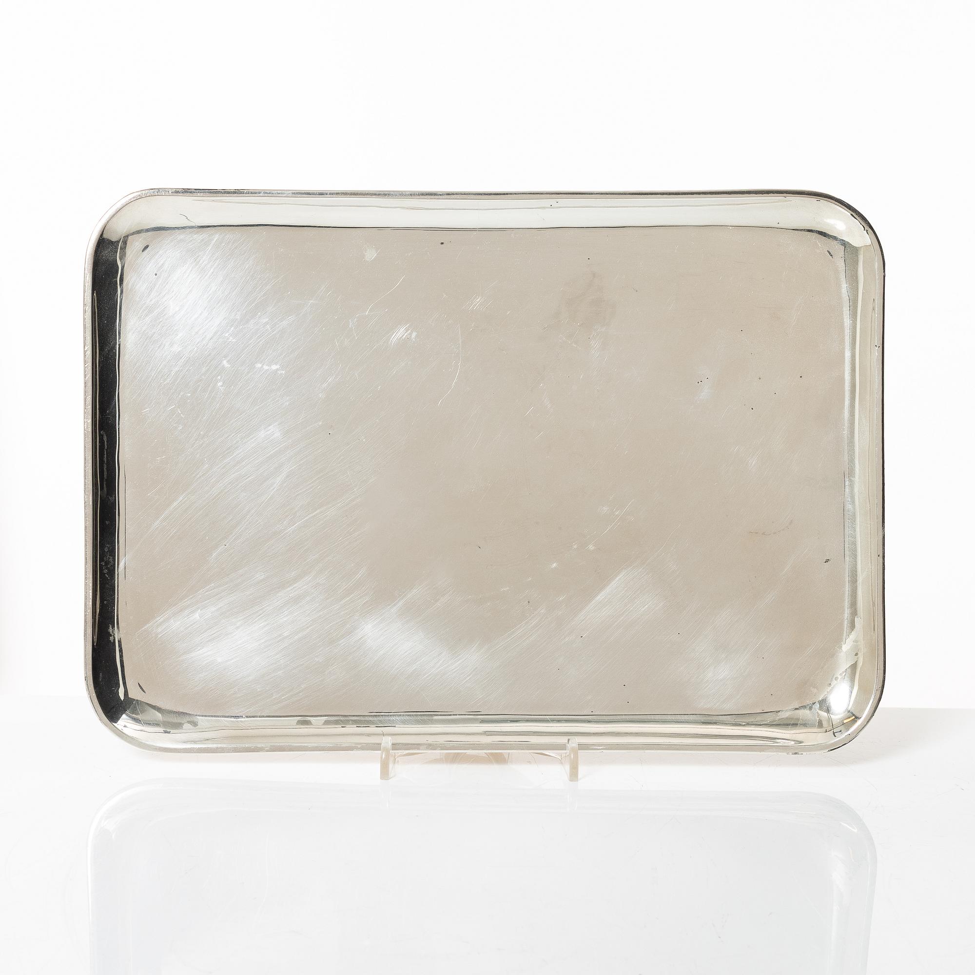 Bricka, sterlingsilver, Mexiko, 1900-talets första hälft.