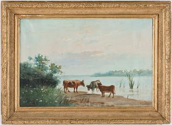 OKÄND KONSTNÄR, olja på duk, monogramsignerad KEA, 1900-talets första hälft.