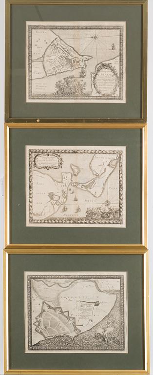 THREE LATE 17TH CENTURY MAPS.