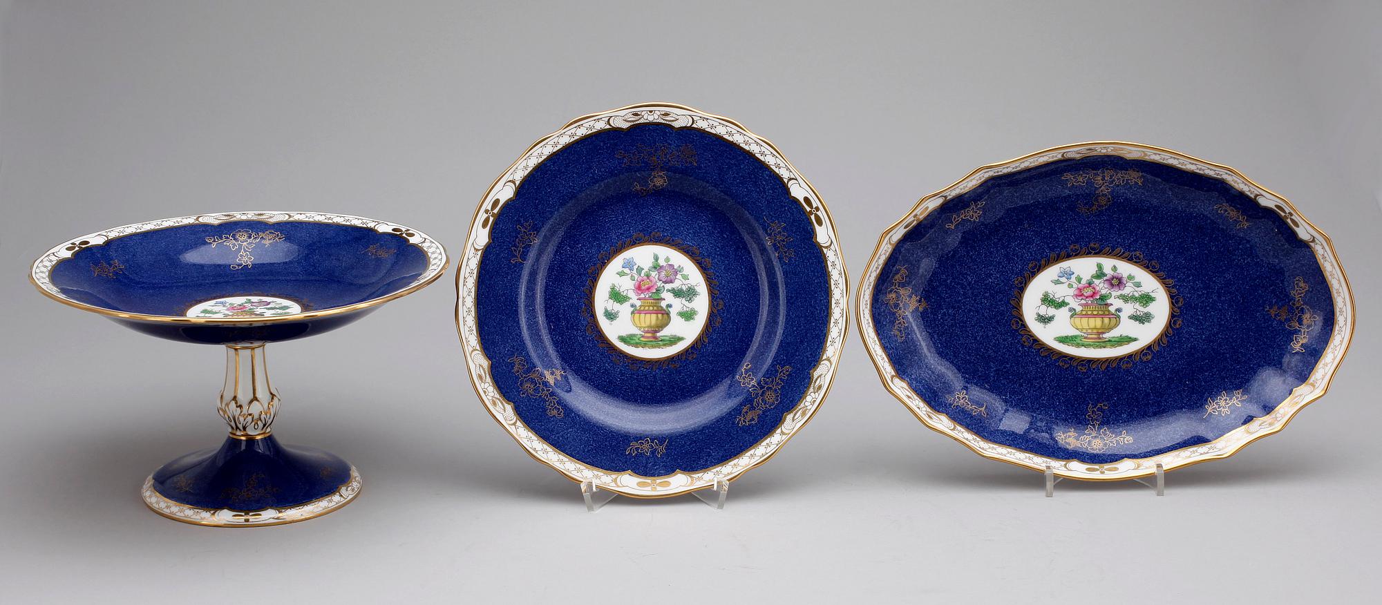 SERVISDELAR, 10 st, porslin, Copeland Spodes, England, 1900-tal.