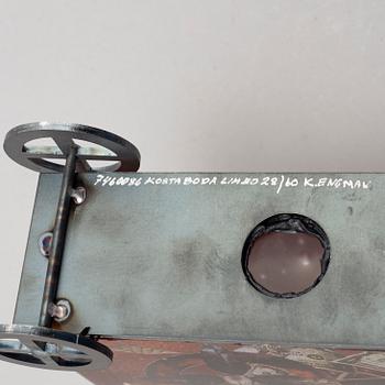 Kjell Engman, skulptur, glas, Kosta, signerad.