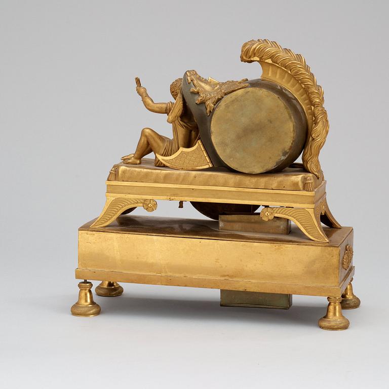 A Swedish Empire early 19th century mantel clock by G. Undén.