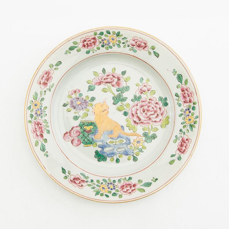 A famille rose style dish, preusmably Samson, circa 1900.