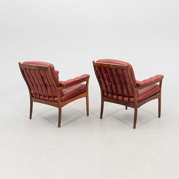 Armchairs, a pair by Göte Möbler Nässjö, 1970s.