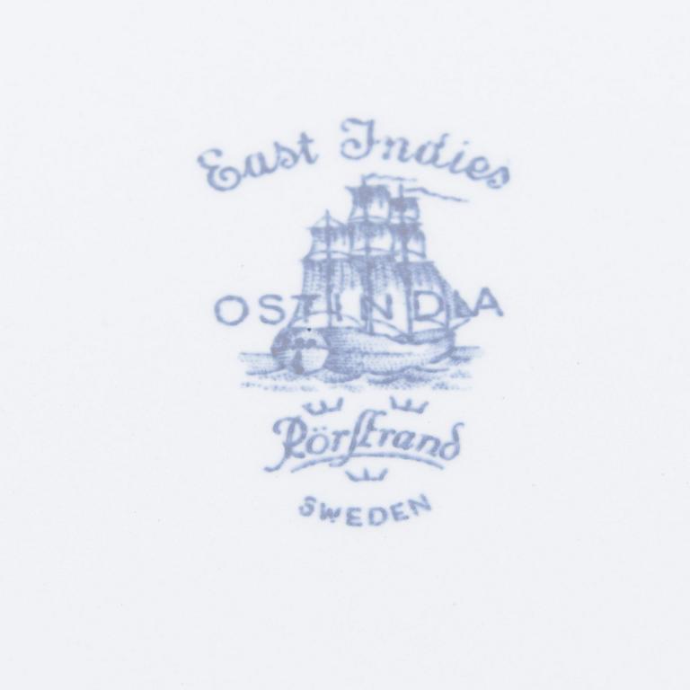 SERVISDELAR, 4 st, porslin, "Ostindia", Rörstrand 1900-talets slut.