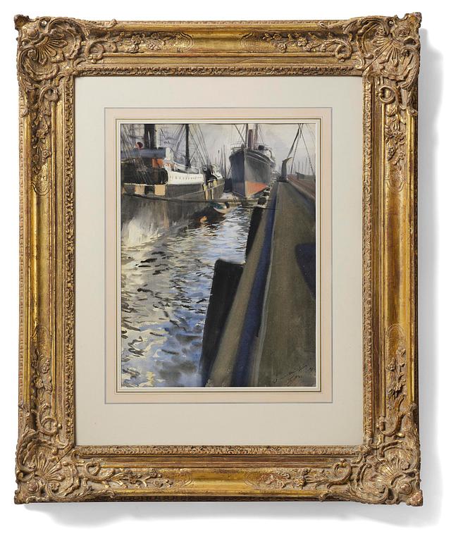 Anders Zorn, "I Hamburgs hamn".
