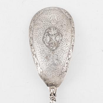Sked, silver, Kostroma, Ryssland 1860, icke identifierad mästarstämpel.