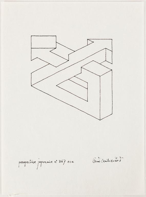 OSCAR REUTERSVÄRD, 10 ink drawings, signed.