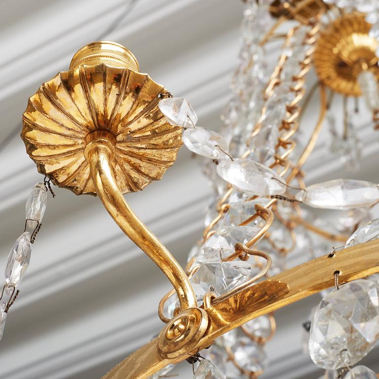 A Swedish Gustavian 1790's four-light chandelier.