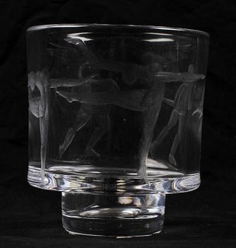 SKÅL, glas, Erik Höglund, Boda, sign o numr. Dat 1997.