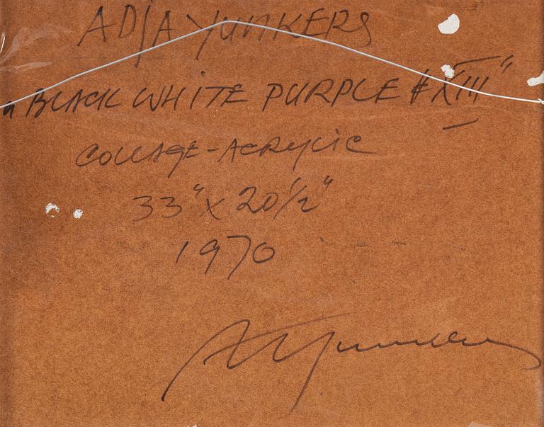ADJA YUNKERS, collage/akryl, signerad och daterad -70.