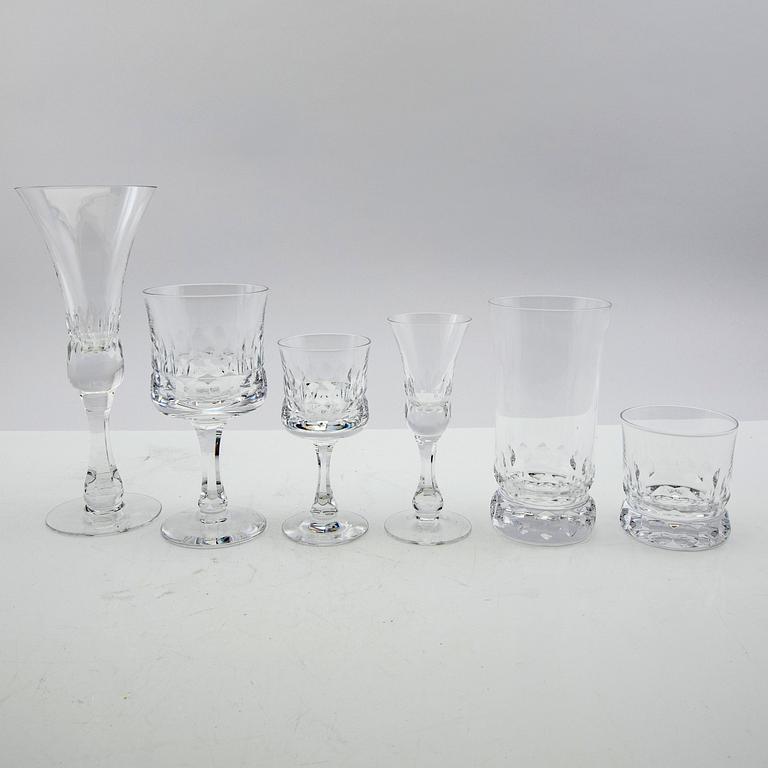 Göran Wärff, glass service, 71 pieces, "Prince", Kosta Boda, late 20th century.