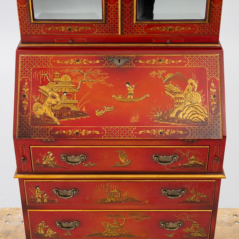 Writing cabinet, chinoiserie style, 20th century.