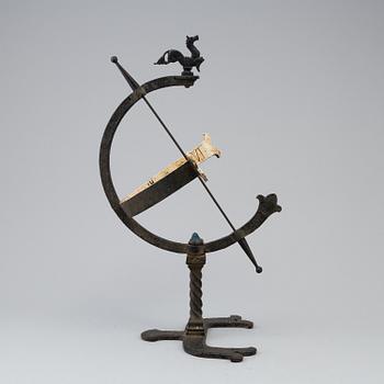 AN IRON SUNDIAL, first half of the 20th century.