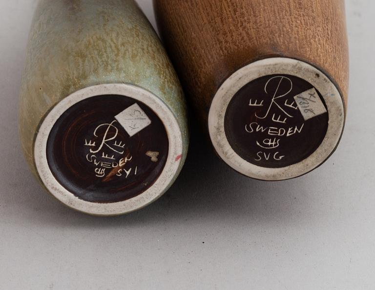CARL-HARRY STÅLHANE, two stoneware vases, Rörstrand, Sweden 1950-60's.