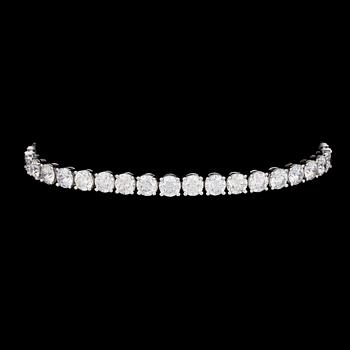 A brilliant cut diamond bracelet, tot. 14.66 cts.