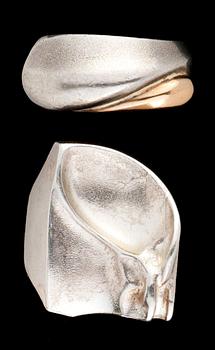 779. RINGAR, ett par, sterling. Lapponia. Design Björn Weckström.