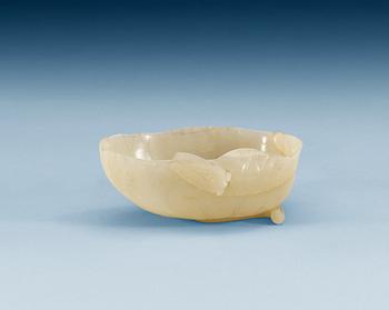 1520. A pale celadon jade cup, Qing dynasty, 18th Century.
