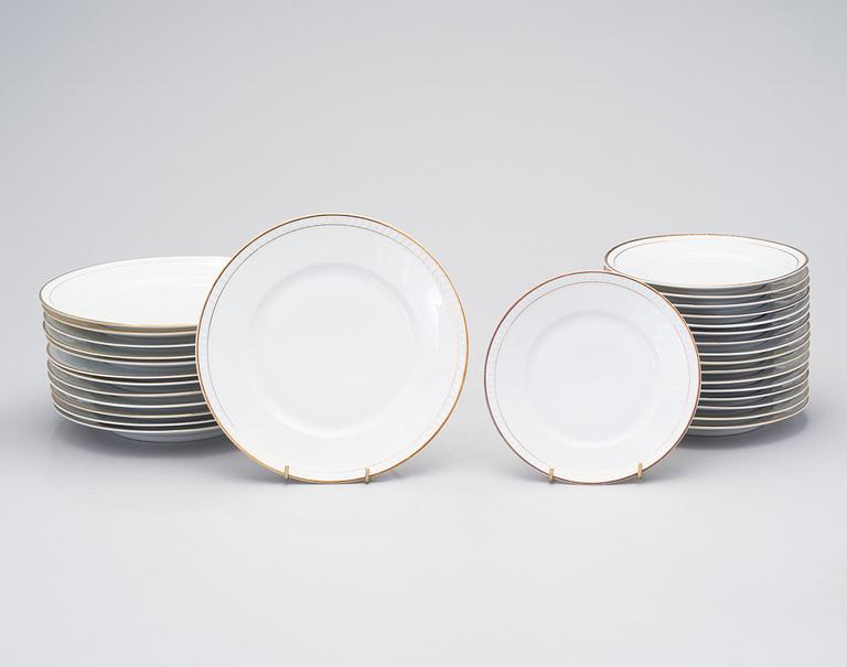 A porcelain dinnerware consisting of 86 pieces, "Silesia" Porzellanfabrik Hermann Ohme Germany 1900-1920.