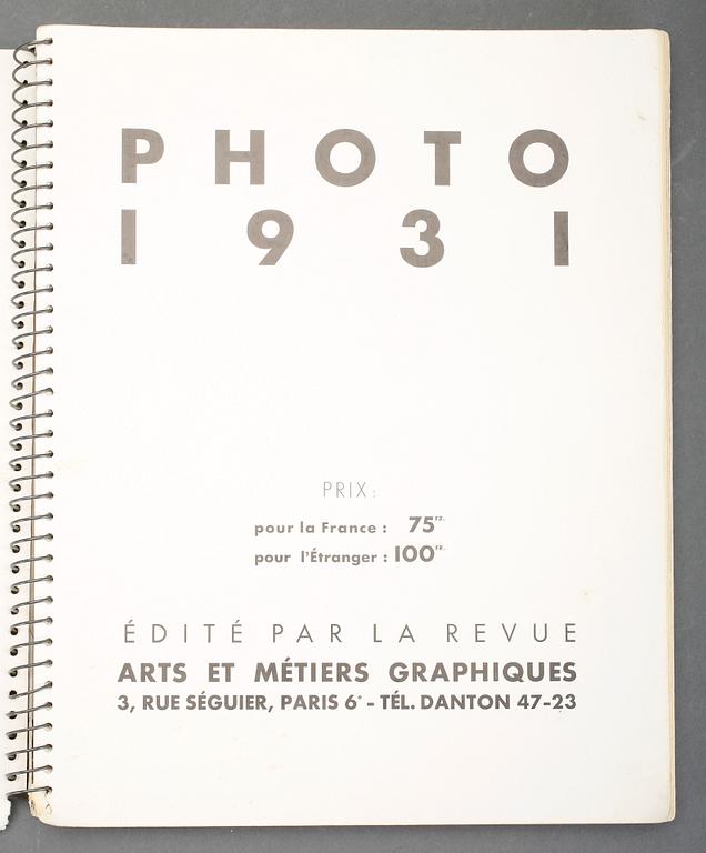 FOTOBÖCKER, 3 st, Photo Graphie, 1931, 1935, 1936, Edition des Arts et Métiers Graphiques, Paris.