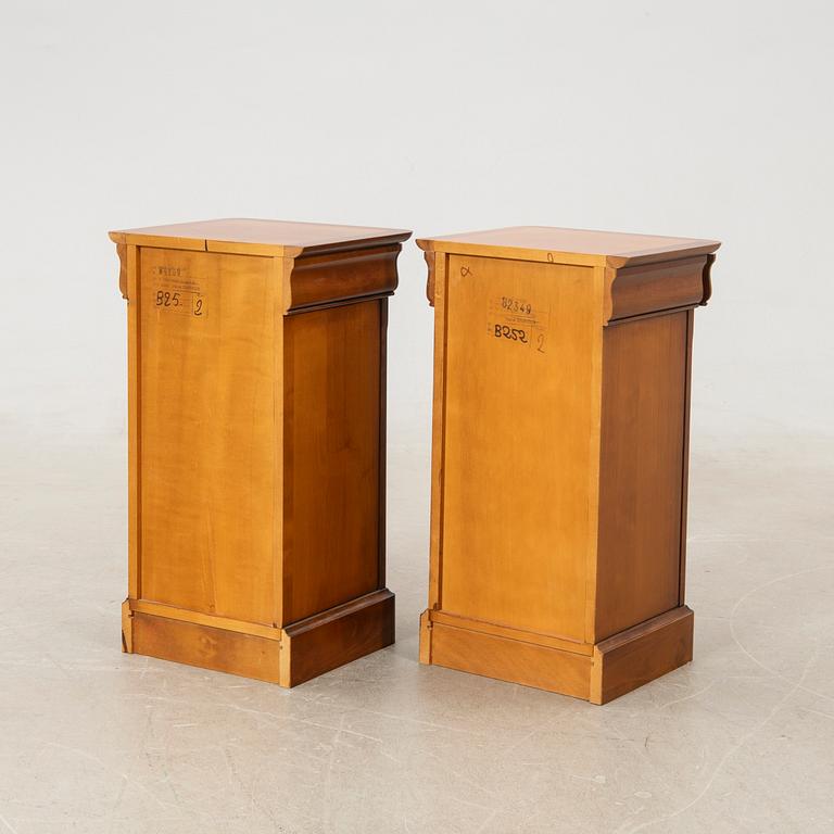 Bedside tables, a pair, Grange, France, late 20th century.