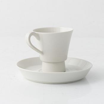 Gerhard Marcks, a 'Bagdad' porcelain coffee cup and saucer, KPM Berlin, Germany.