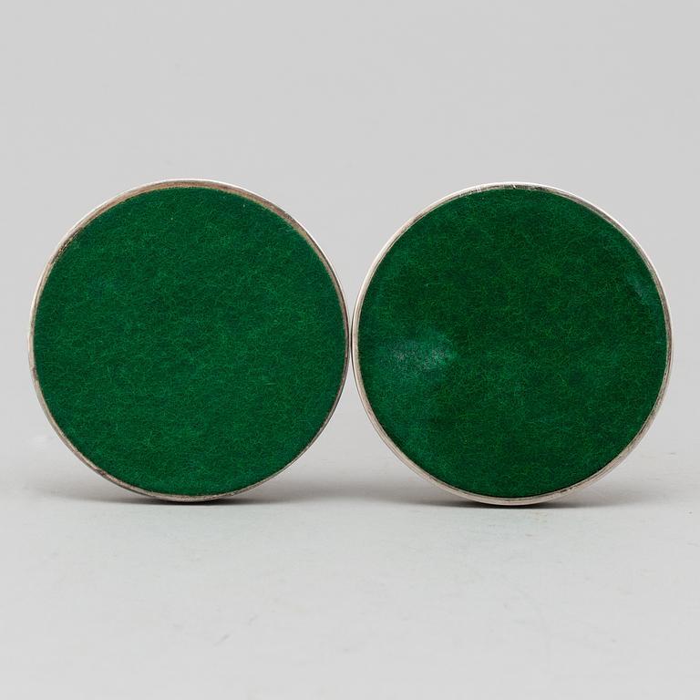 ERIC LÖFMAN, ljusstakar, ett par, silver, MGAB, Uppsala 1976.