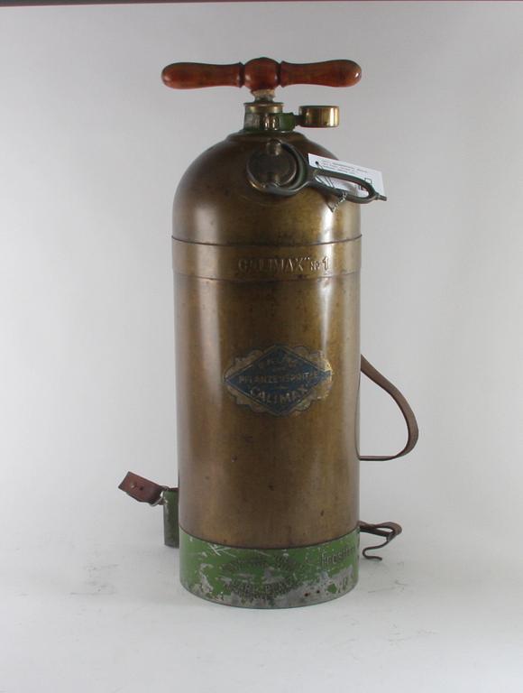 TRÄDGÅRDSSPRUTA, mässing, Carl Platz, Calimax no 1, Tyskland, omkring 1900.