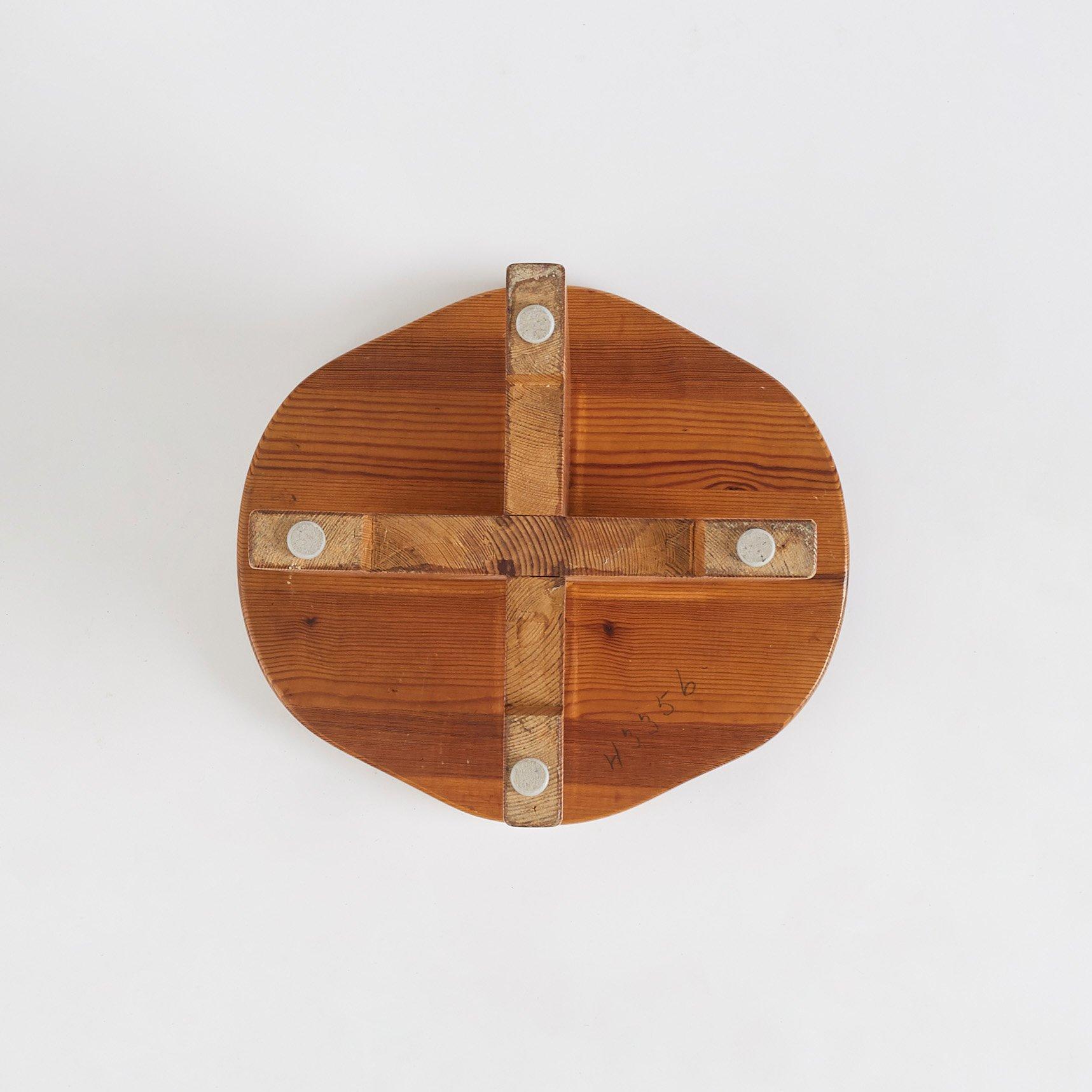 David Rosén, a pine stool 'Berga', Nordiska Kompaniet, Sweden 1930-1940s.