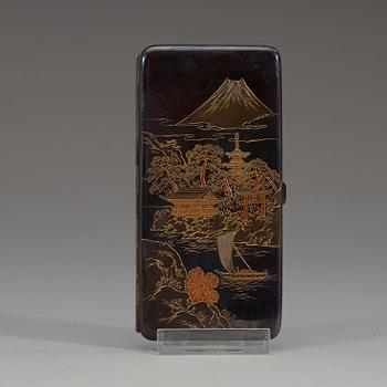 ETUIER, 4 stycken, silver och brons. Japan, 1900-tal.