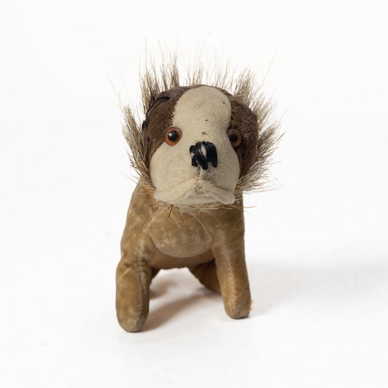 Toy dog, miniature “Bully”, probably Steiff, 1930s.